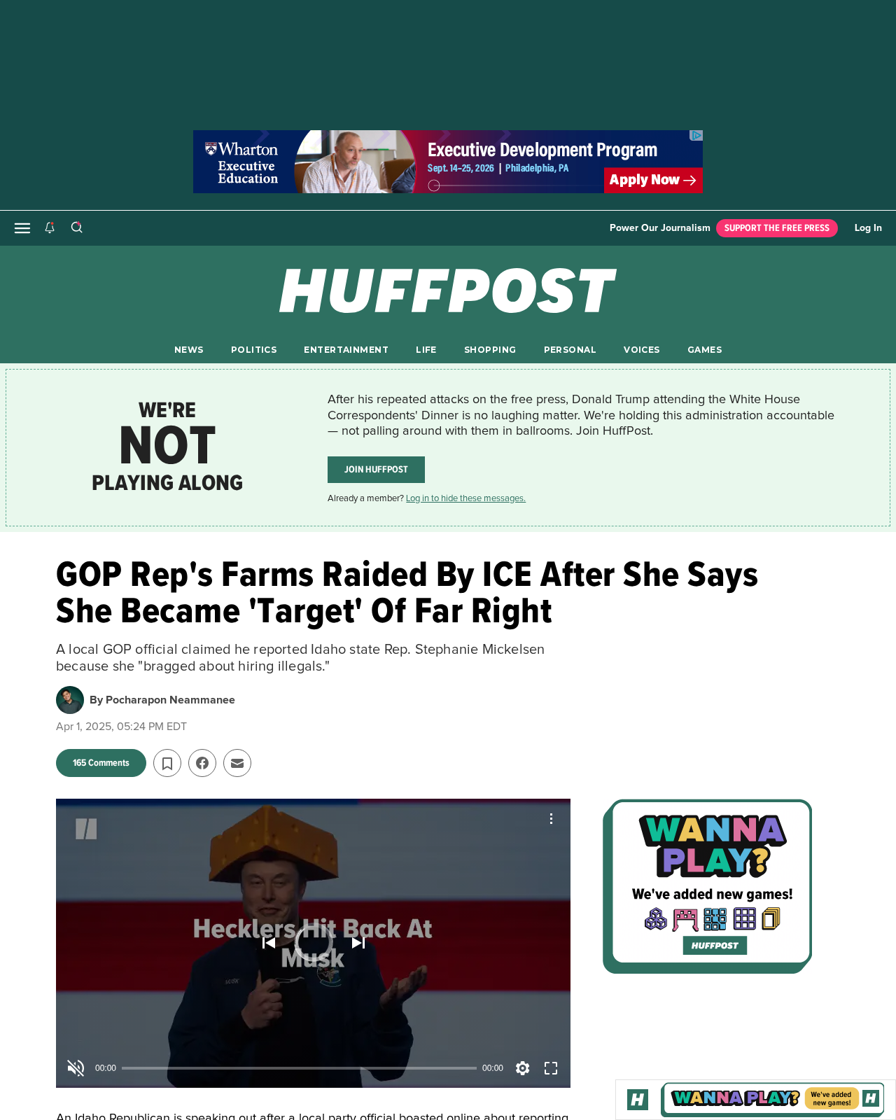 HuffPost national coverage of the ICE arrival and Soto detention timeline