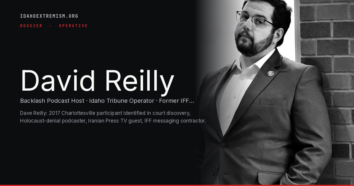 David Reilly Shell Dave Reilly — Charlottesville Operative, Backlash Host, IFF Network ...